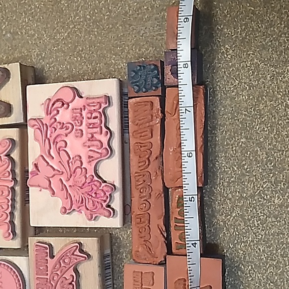 "WORDS"- Wood Block Rubber Stamps& Foam Back Rubber Stamps- (Some Vintage) - Picture 13 of 17